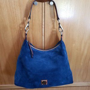Women's Dooney & Bourke Blue Suede & Leather Shoulder Bag - Pre-owned PERFECT!